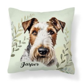   Névvel kérhető - Drótszőrű fox terrier portré mintás párna