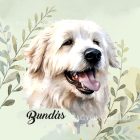 Névvel kérhető - Tátrai juhászkutya portré mintás párna