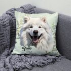 Névvel kérhető - Samoyed portré mintás párna