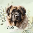 Névvel kérhető - Kaukázusi juhászkutya portré mintás párna