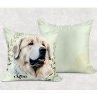 Névvel kérhető - Pireneusi hegyikutya portré mintás párna