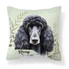 Névvel kérhető - Fekete óriás uszkár portré mintás párna