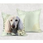 Névvel kérhető - Fehér óriás uszkár portré mintás párna