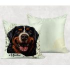 Névvel kérhető - Berni pásztor portré mintás párna