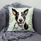 Névvel kérhető - Fekete bullterrier portré mintás párna