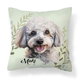   Névvel kérhető - Kis fehér uszkár portré mintás párna