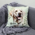 Névvel kérhető - Fehér labrador portré mintás párna