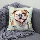 Névvel kérhető - Angol bulldog portré mintás párna