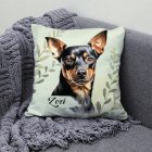 Névvel kérhető - Pincser portré mintás párna