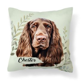   Névvel kérhető - Barna angol cocker spániel portré mintás párna