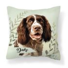 Névvel kérhető - Barna angol springer spániel portré mintás párna