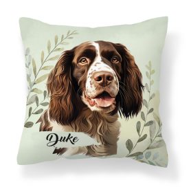  Névvel kérhető - Barna angol springer spániel portré mintás párna