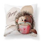 Kérd a neveddel - Kakaós süni mintás párna