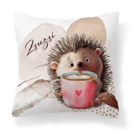 Kérd a neveddel - Kakaós süni mintás párna