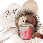 Kérd a neveddel - Kakaós süni mintás párna