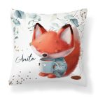 Kérd a neveddel - Kávés Róka mintás párna