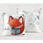 Kérd a neveddel - Kávés Róka mintás párna