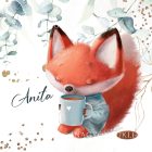 Kérd a neveddel - Kávés Róka mintás párna