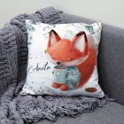 Kérd a neveddel - Kávés Róka mintás párna