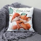 Kérd a neveddel - Fox Love mintás párna