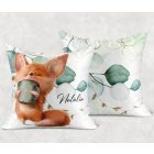 Kérd a neveddel - Fox Coffee mintás párna