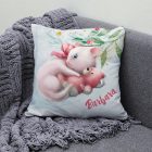 Kérd a neveddel - Cica macival mintás párna