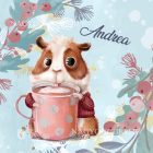 Kérd a neveddel - Kakaós tengerimalac mintás párna