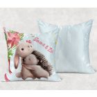 Kérd a neveddel - Nyuszi és Süni mintás párna