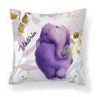 Kérd a neveddel - Tündéri lila elefánt mintás párna