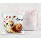 Névvel kérhető - Tündéri kis csiga mintás párna