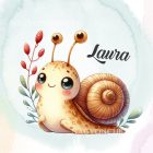 Névvel kérhető - Tündéri kis csiga mintás párna