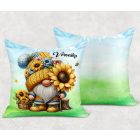 Névvel kérhető - Cuki napraforgós manó mintás párna