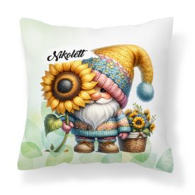   Névvel kérhető - Cuki kukucs napraforgós manó mintás párna