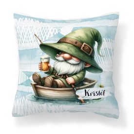   Névvel kérhető - Horgász manó és egy korsó sör mintás párna