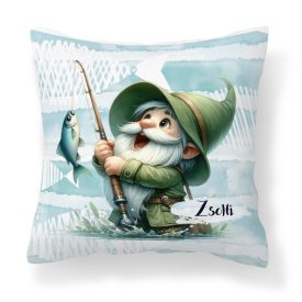   Névvel kérhető - Horgász manó és a nagy fogás mintás párna
