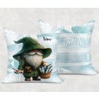 Névvel kérhető - Horgász manó sikeres nap mintás párna