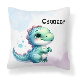 Kérd a neveddel - Cuki dinó mintás párna