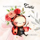 Névvel kérhető - Kávézós katicabogár mintás párna