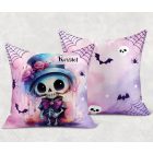 Névvel kérhető - Halloween Csontváz mintás párna