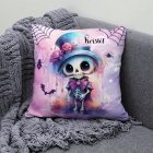 Névvel kérhető - Halloween Csontváz mintás párna