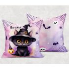 Névvel kérhető - Halloween Cicus mintás párna