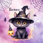 Névvel kérhető - Halloween Cicus mintás párna