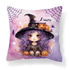 Névvel kérhető - Halloween Boszi lány mintás párna