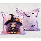Névvel kérhető - Halloween Boszi lány mintás párna