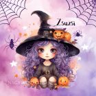 Névvel kérhető - Halloween Boszi lány mintás párna