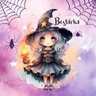 Névvel kérhető - Halloween Boszorkány mintás párna