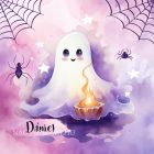 Névvel kérhető - Halloween Szellem mintás párna