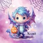 Névvel kérhető - Halloween Sárkány fiú mintás párna
