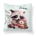 Névvel kérhető - A legcukibb mosómaci és sünike mintás párna