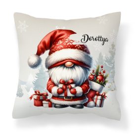   Névvel kérhető - Karácsonyi manó sok-sok ajándékkal mintás párna